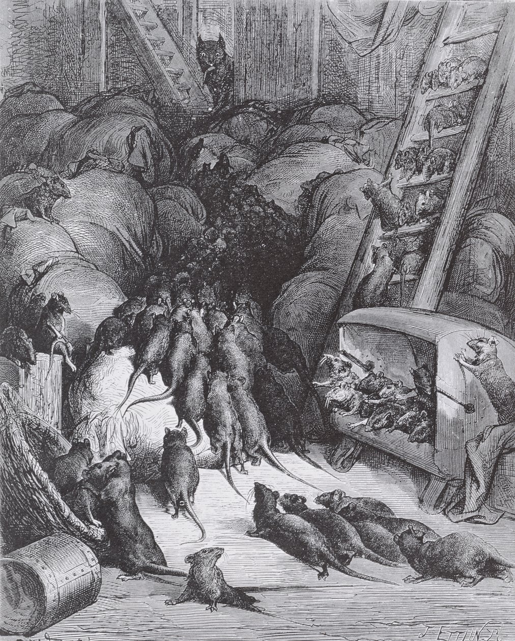 De Liga van Ratten, 1868 door Gustave Dore