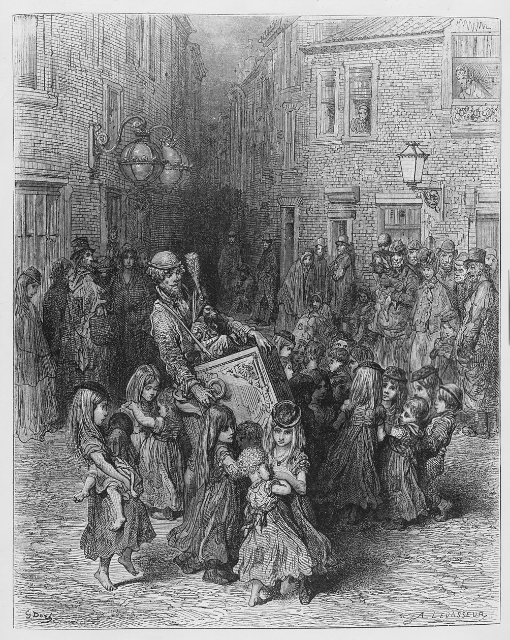 Het orgel in de rechtbank, illustratie uit 