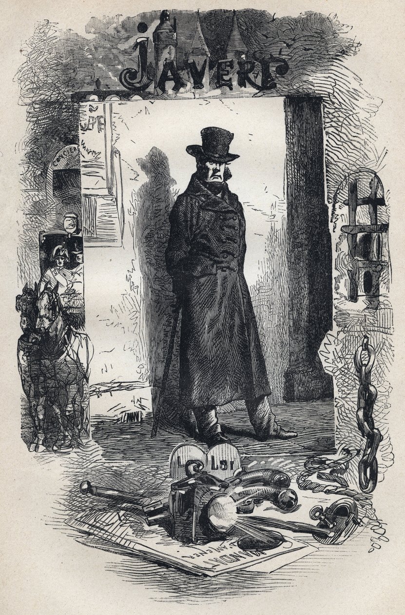 Javert, illustratie van de roman 