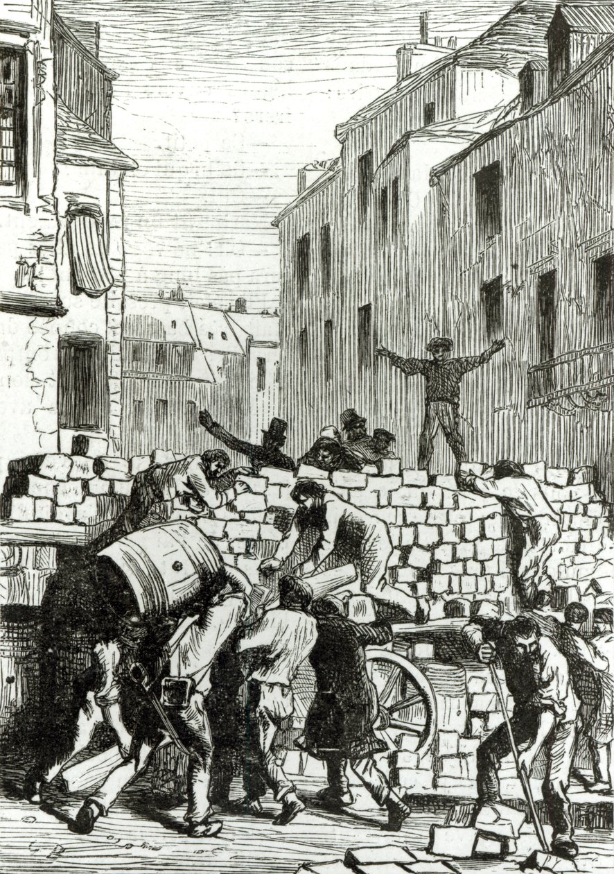 De barricade, illustratie uit 