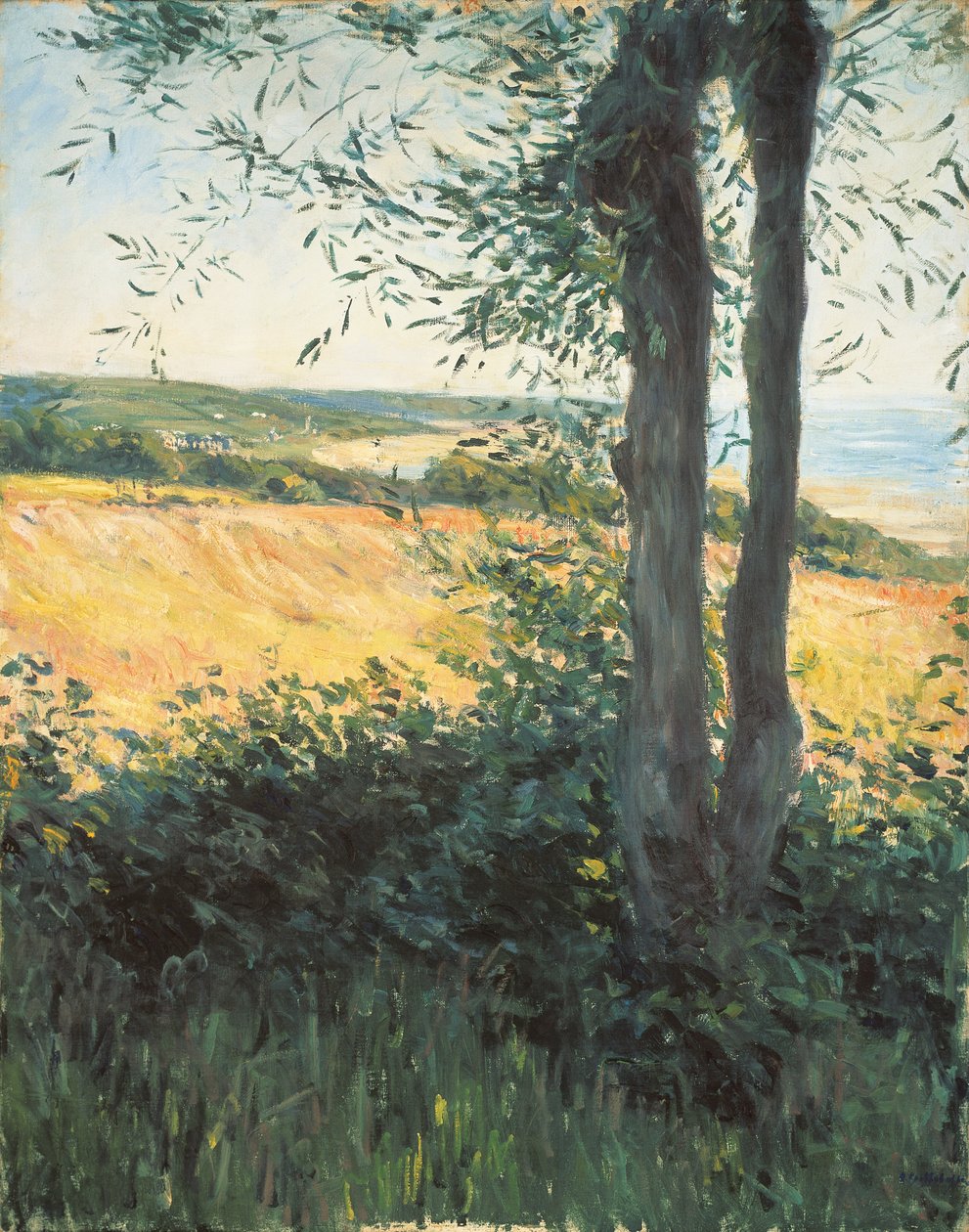 Aan zee, Normandië, 1884 door Gustave Caillebotte