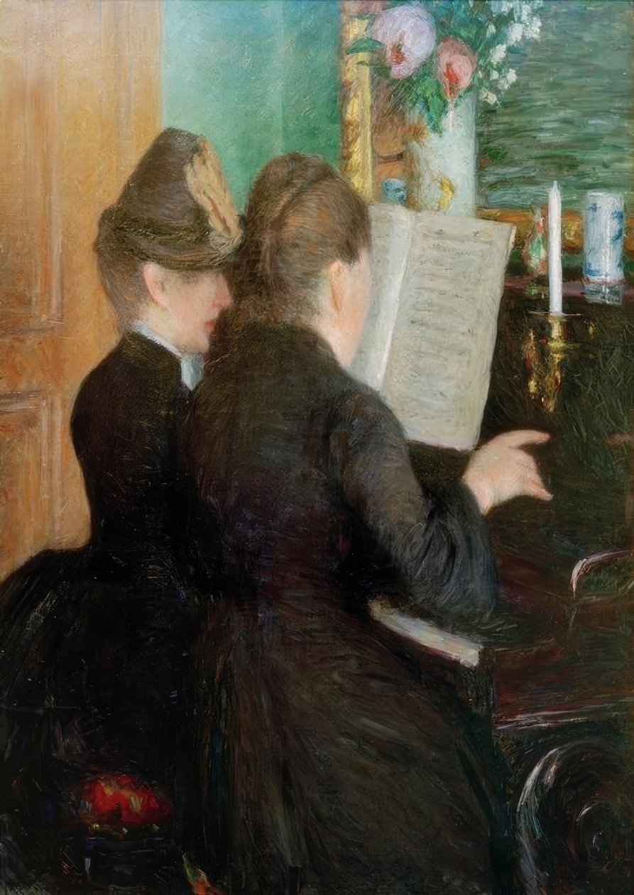 De pianoles door Gustave Caillebotte