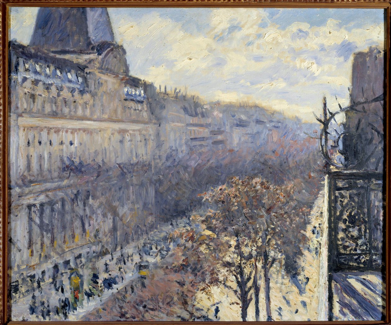De Boulevard des Italians in Parijs door Gustave Caillebotte