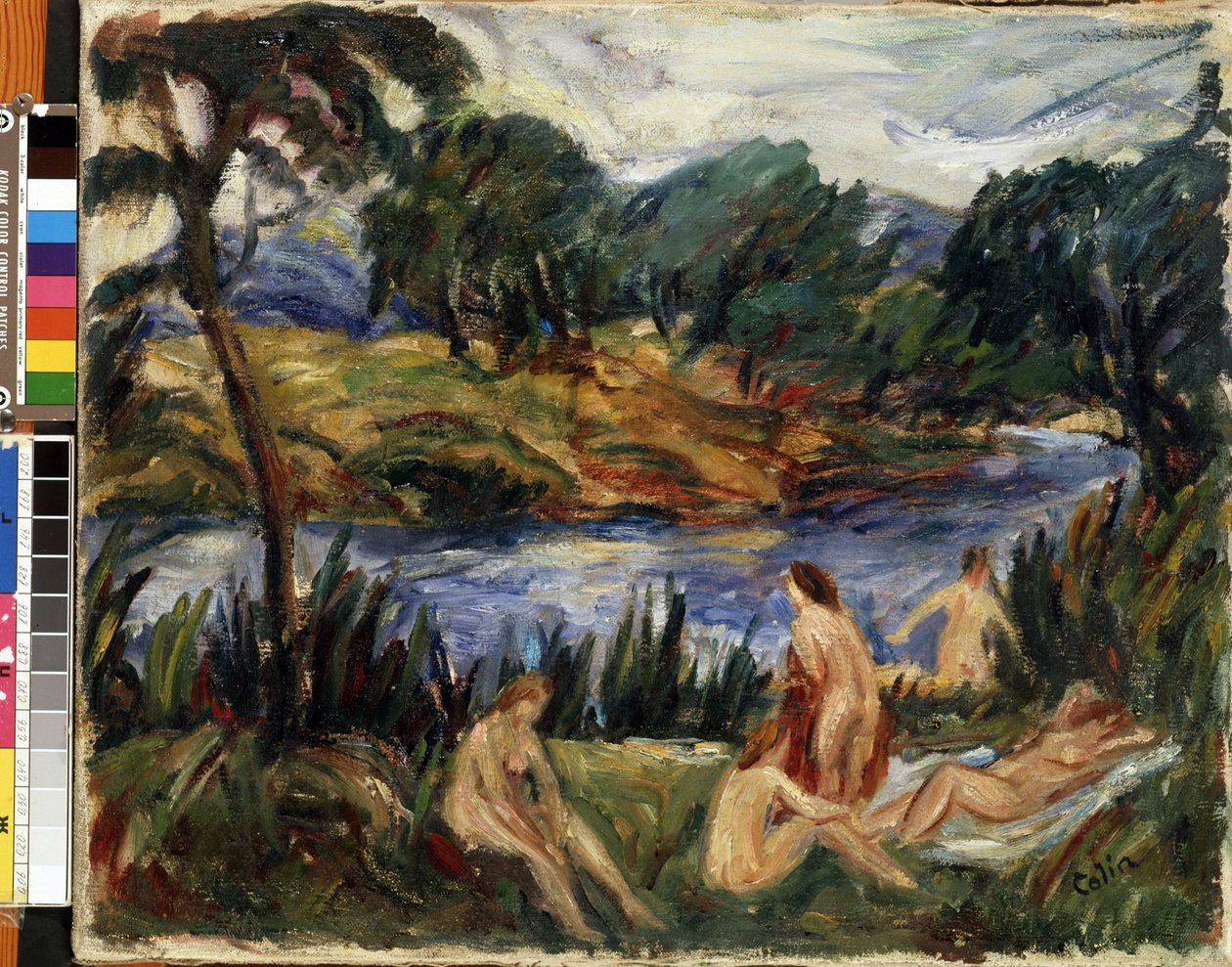 Vrouwen bij de rivier door Gustave Colin
