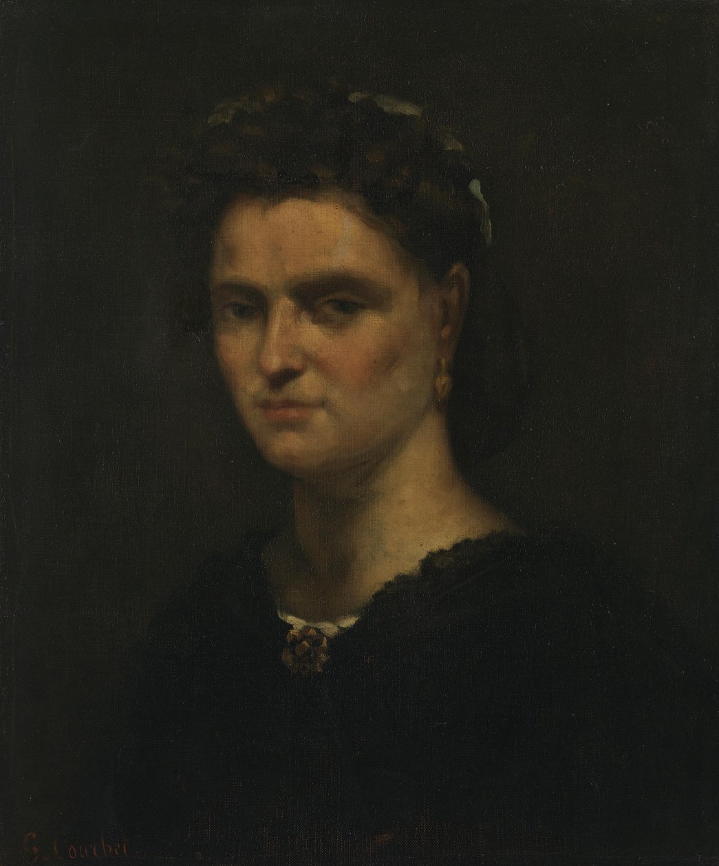 Portret van een dame door Gustave Courbet