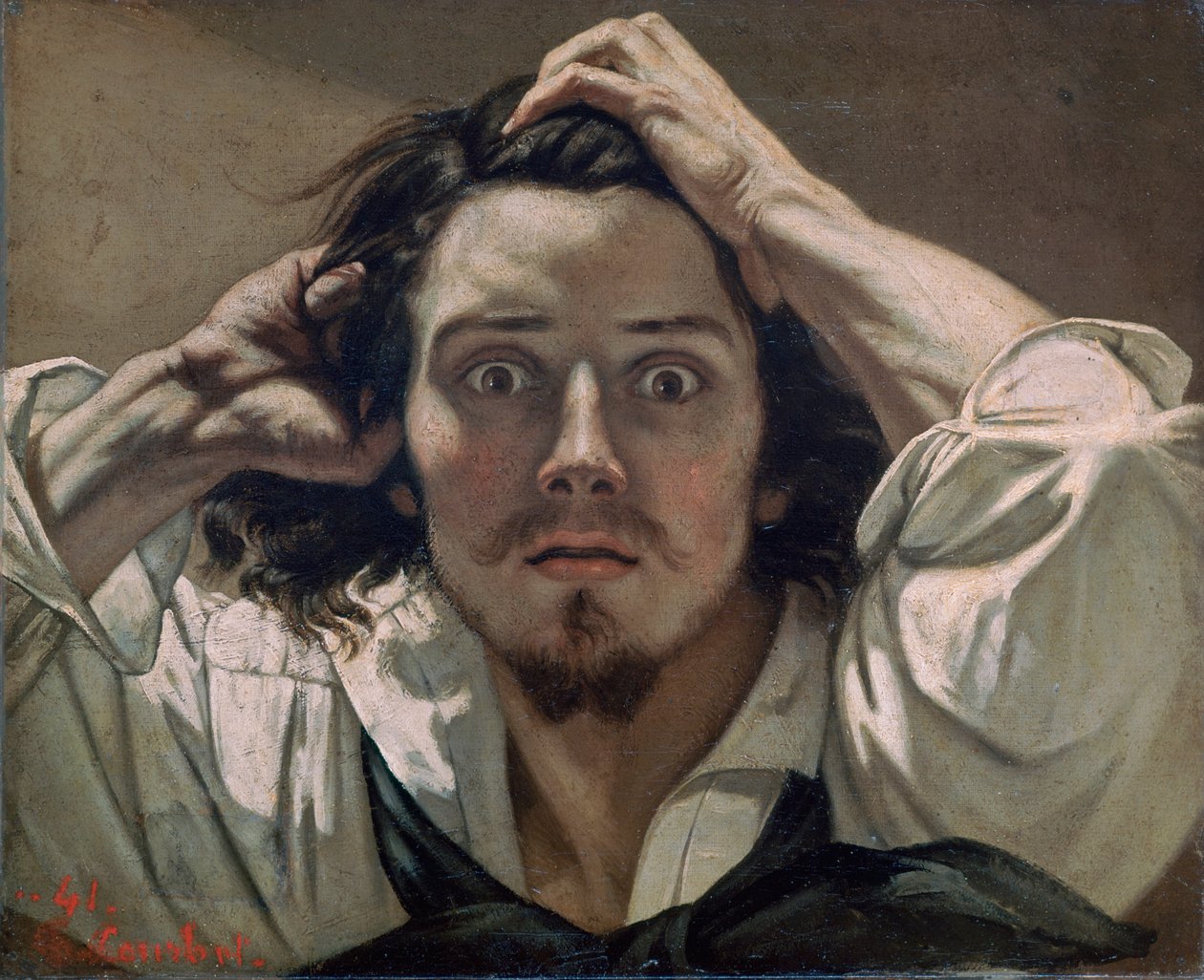 Wanhopig, Zelfportret door Gustave Courbet