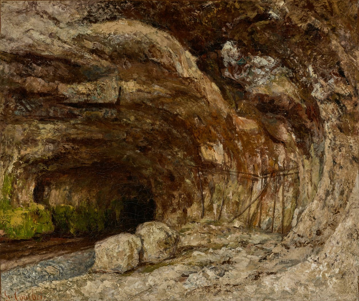 Grot van Sarrazine nabij Nans-sous-Sainte-Anne door Gustave Courbet