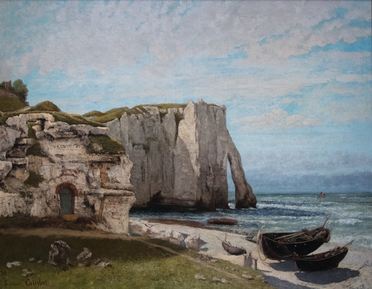 De kliffen van Étretat na de storm door Gustave Courbet