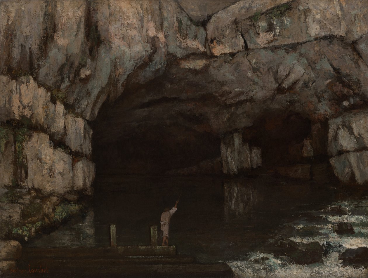 De grot van de Loue door Gustave Courbet