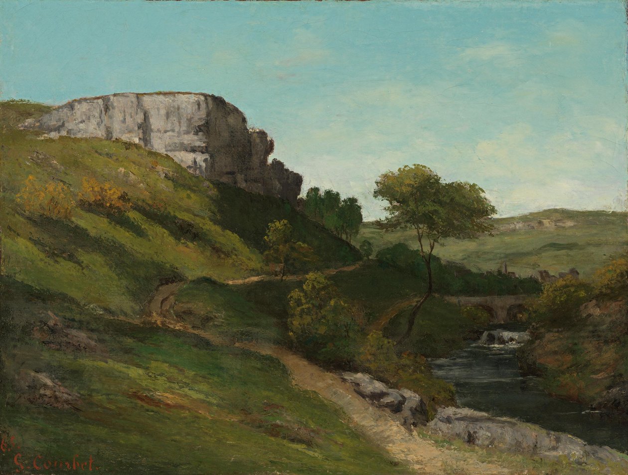 Landschap bij Maizières door Gustave Courbet