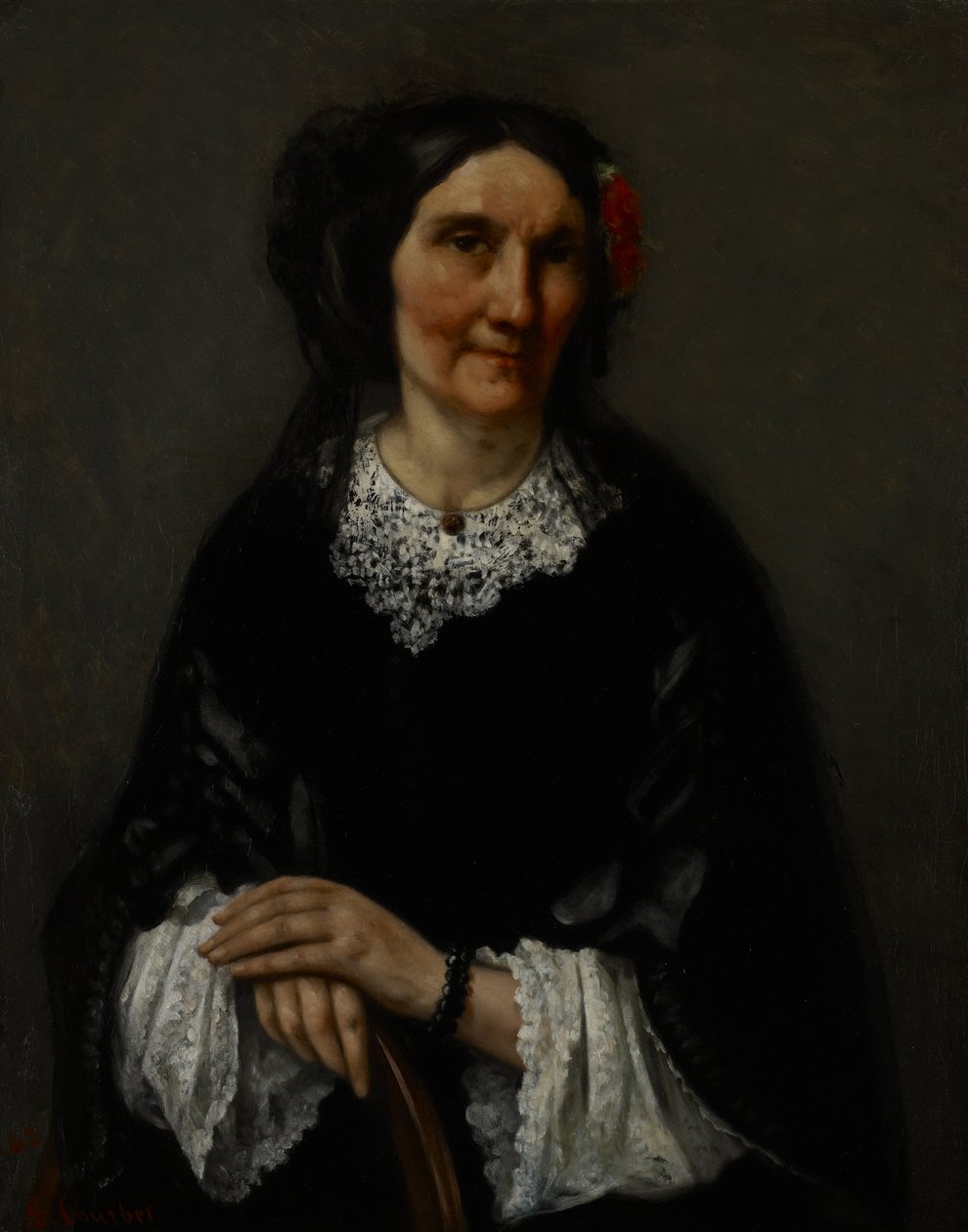 Portret van Anika Psalmon, mevrouw Robin door Gustave Courbet