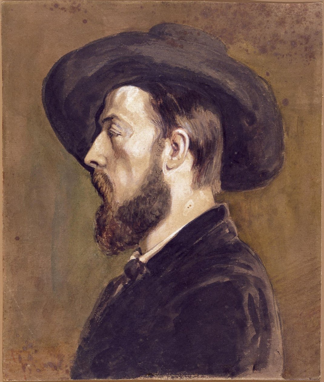 Portret van Johan Barthold Jongkind 1819-1891 door Gustave Courbet