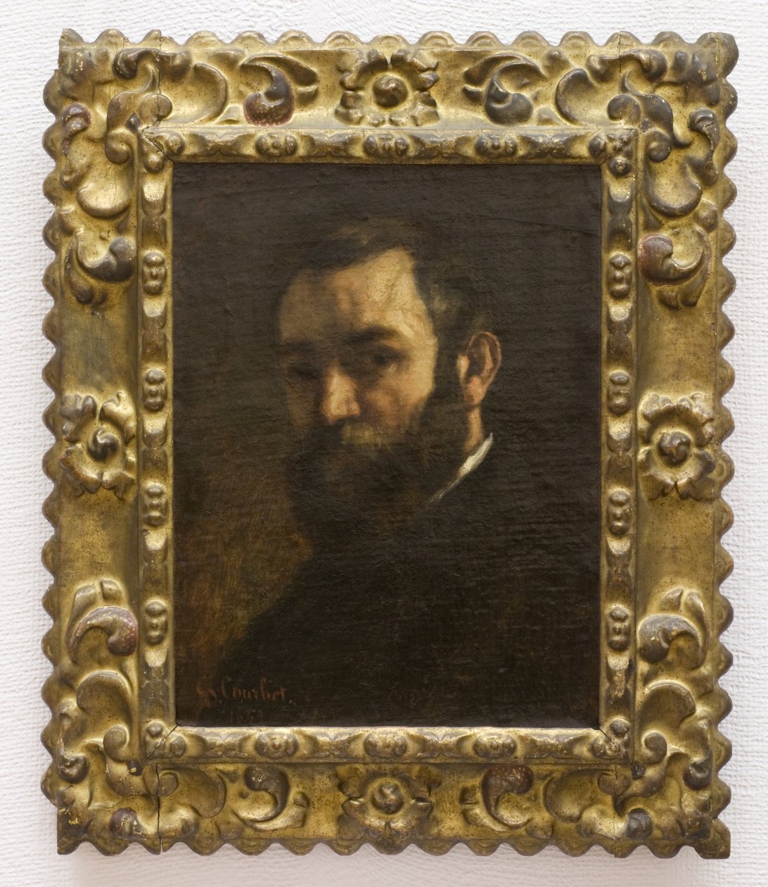 Portret van een man door Gustave Courbet