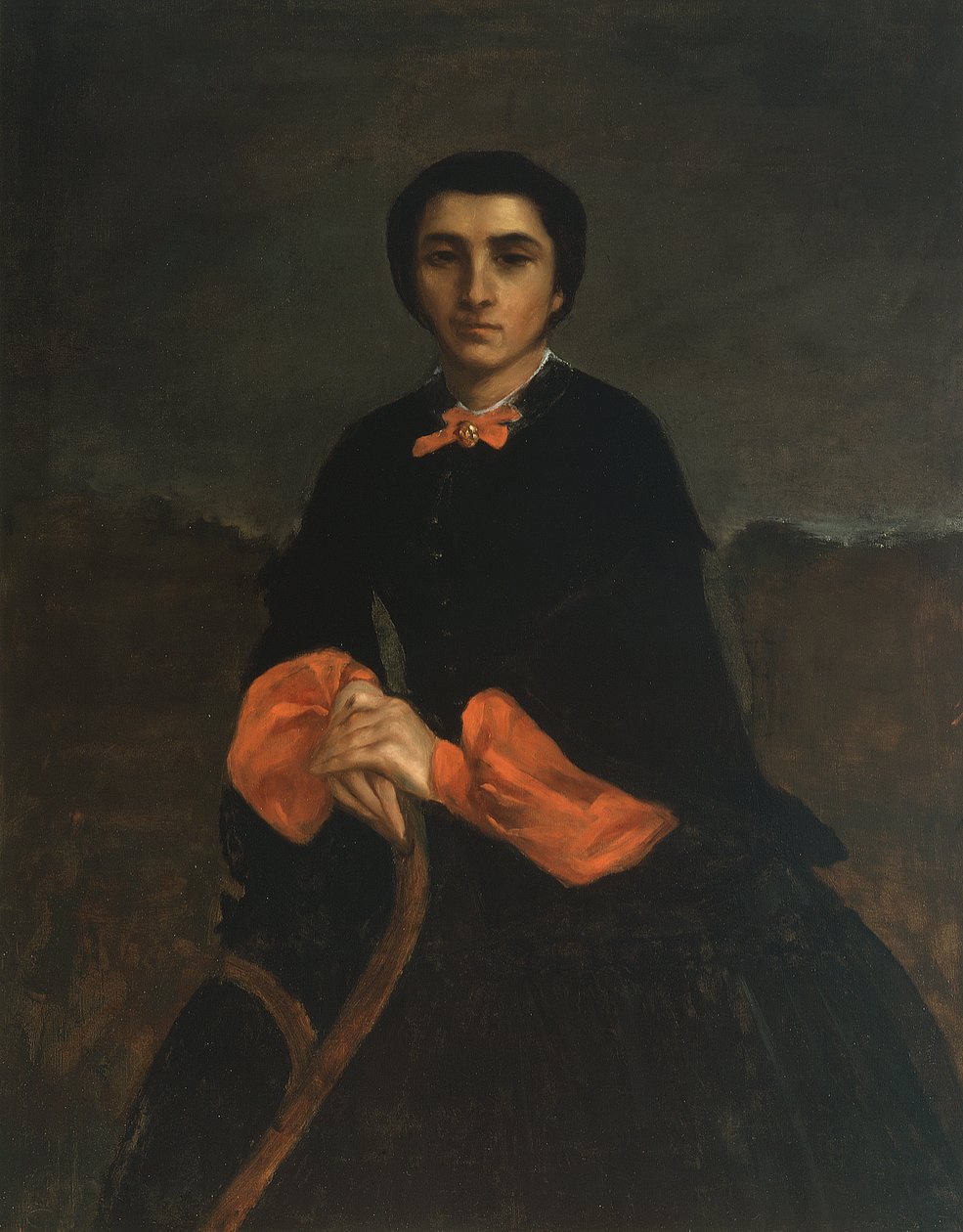 Portret van een vrouw: Juliette Courbet door Gustave Courbet