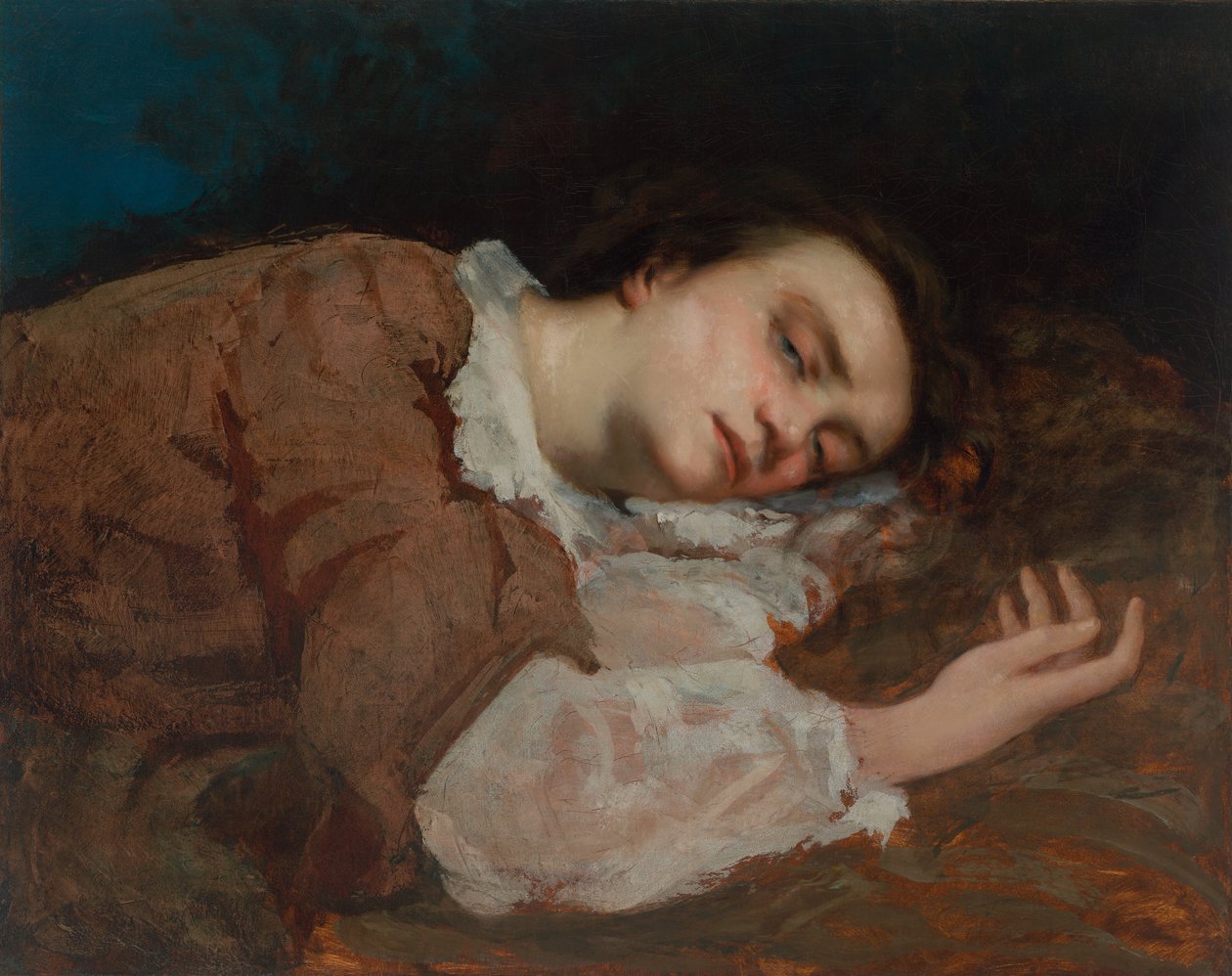 Studie voor Les Demoiselles des bords de la Seine (Été) [Meisjes aan de oevers van de Seine (Zomer)]. door Gustave Courbet
