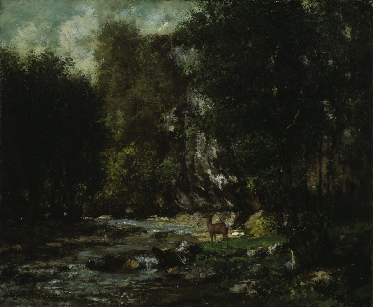 De Beek van Les Puits-Noir, ca. 1855 door Gustave Courbet