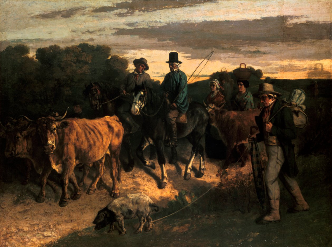 De Boeren van Flagey, 1855 door Gustave Courbet