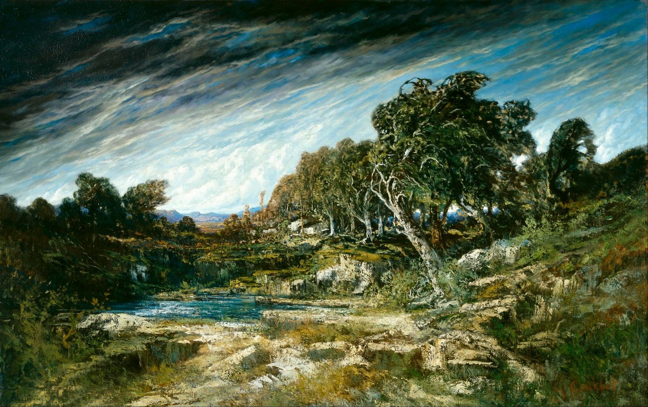 De windvlaag door Gustave Courbet
