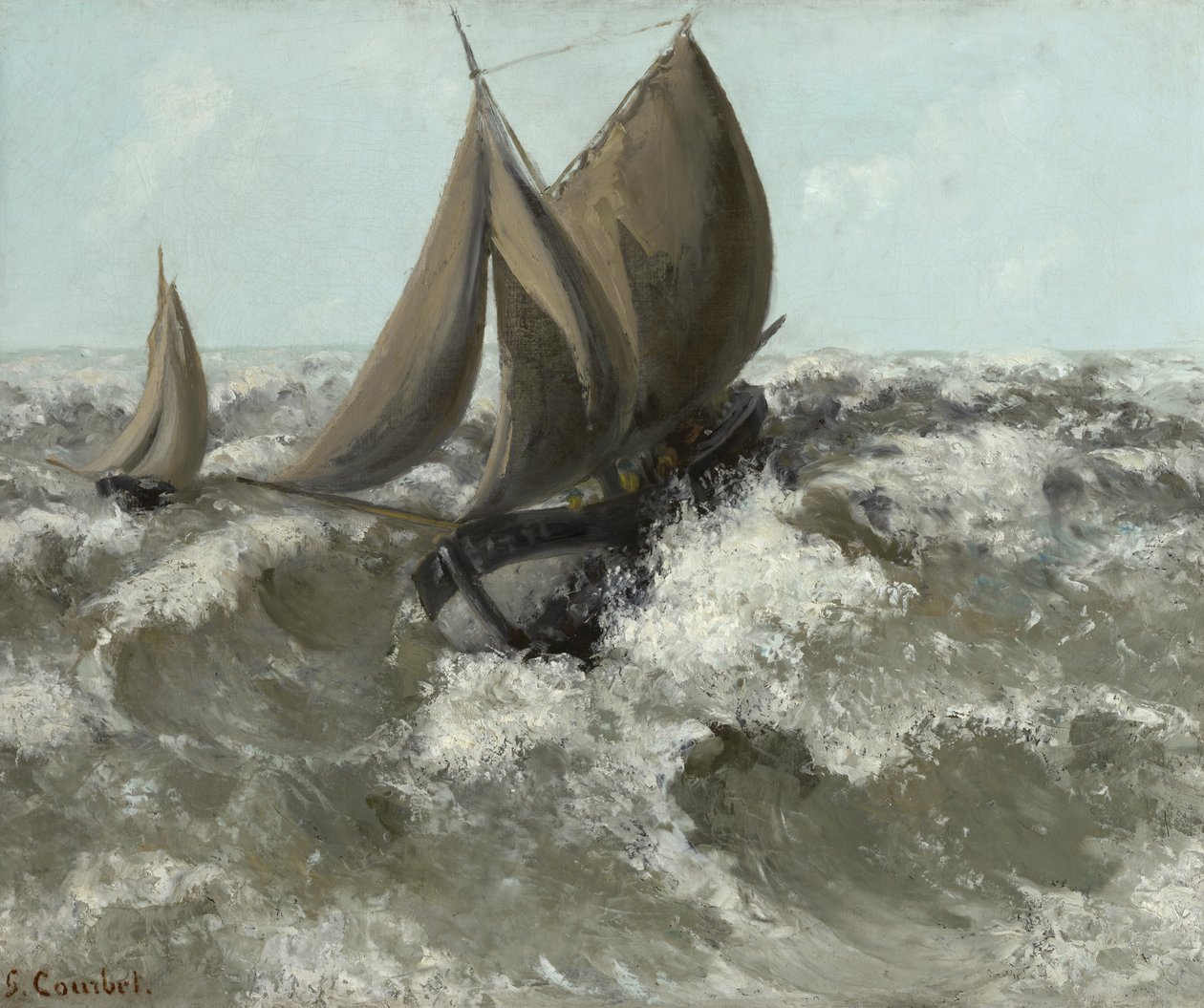 De Zeilboot door Gustave Courbet