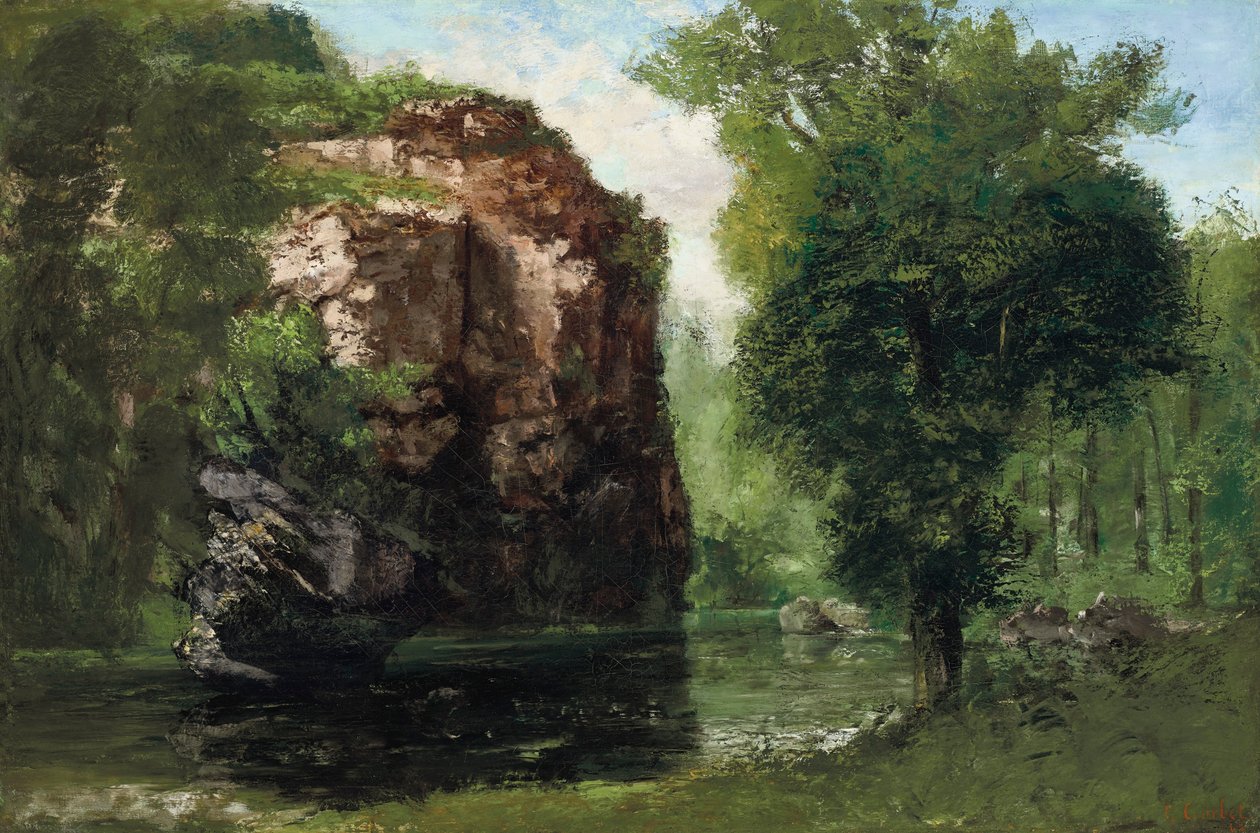De stille rivier door Gustave Courbet