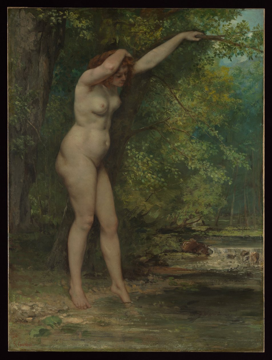 De jonge badende door Gustave Courbet