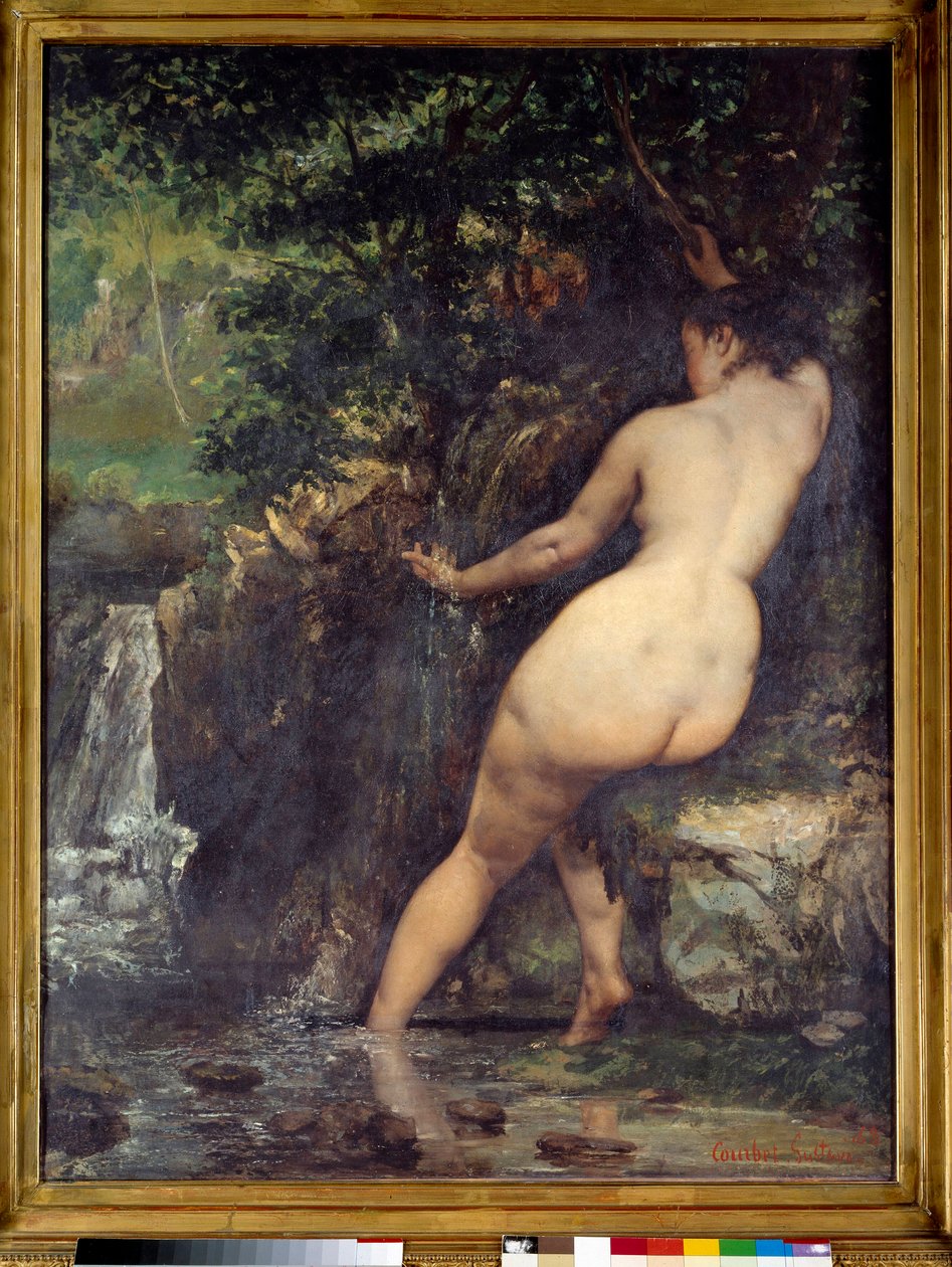 De bron of bader bij de bron door Gustave Courbet