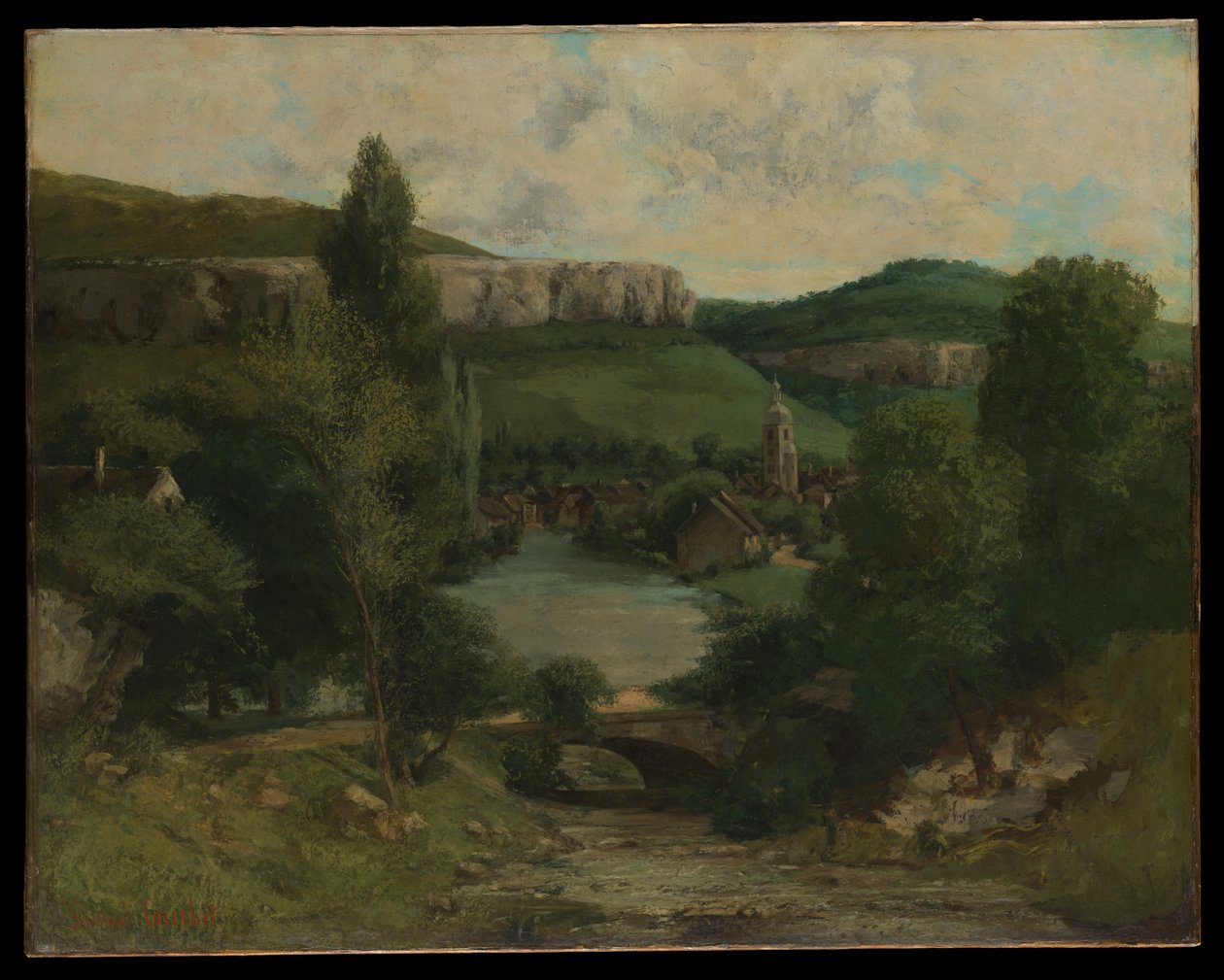 Uitzicht op Ornans door Gustave Courbet
