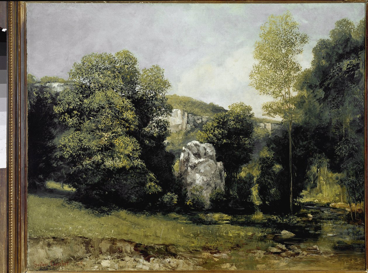 Uitzicht op de rivier Breme door Gustave Courbet