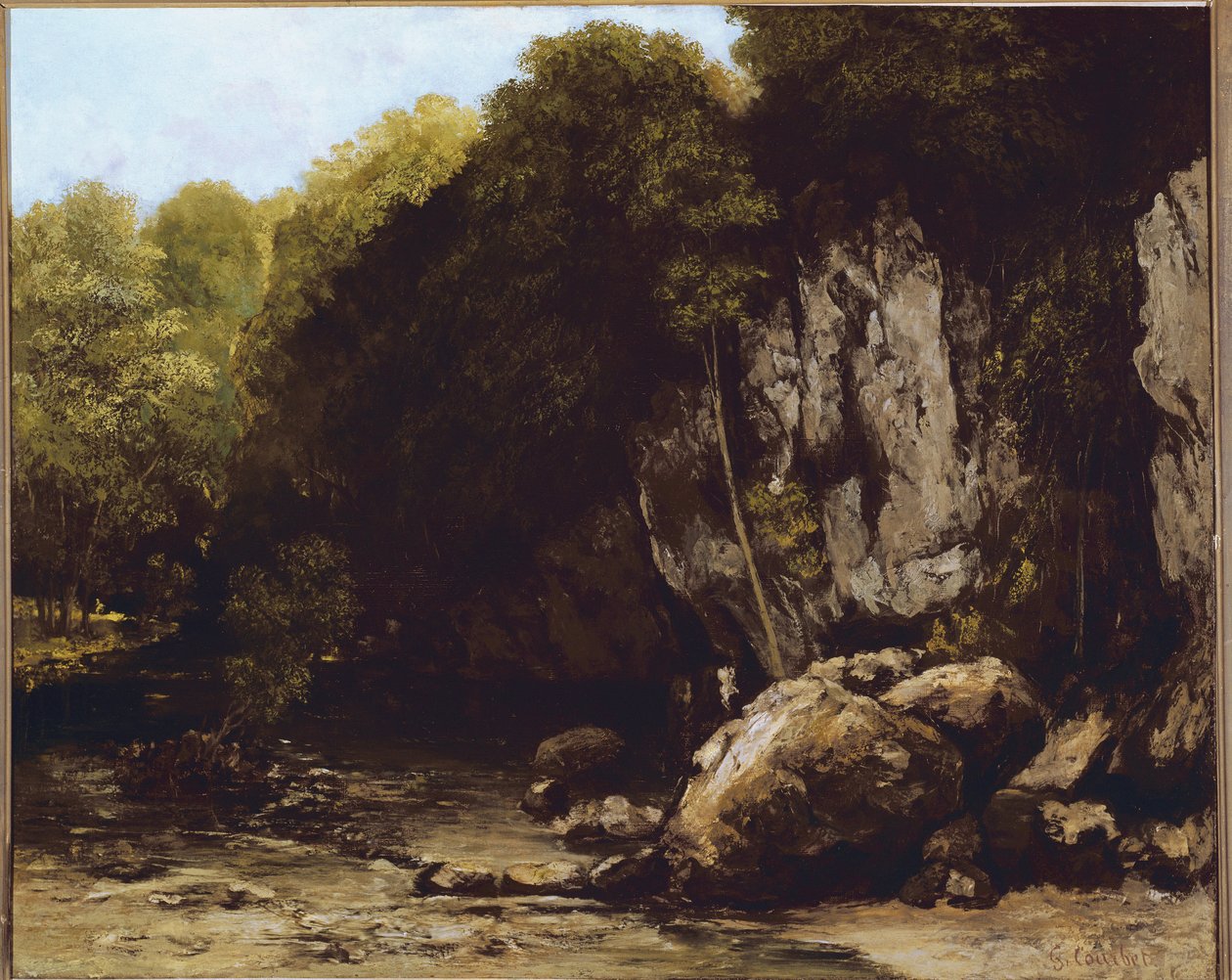 Zicht op de locatie van Le Puits-Noir bij Ornans in de Doubs door Gustave Courbet