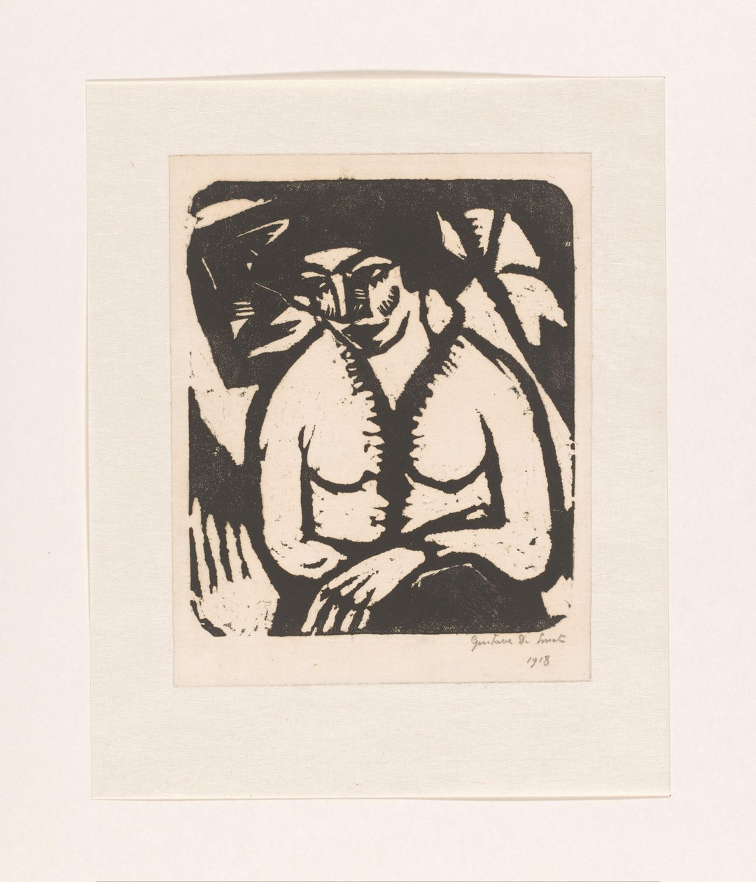 Zittende vrouw door Gustave De Smet (signed by artist)