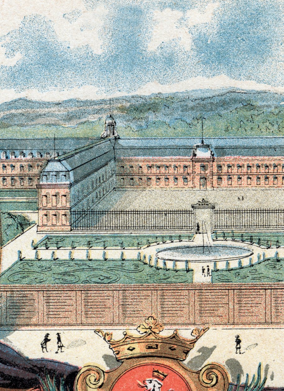 Uitzicht op het Koninklijk Huis van Saint-Cyr, Yvelines door Gustave Demoulin