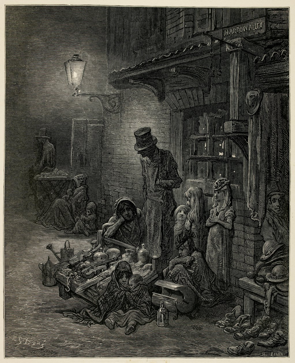 Een Arme Familie met hun Bezittingen door Gustave Dore