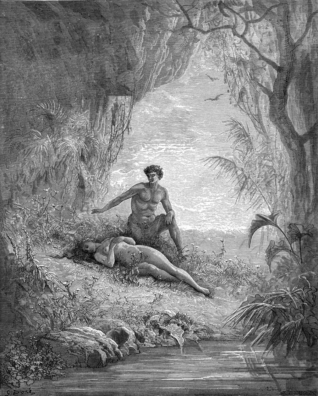 Adam en Eva - Bijbel door Gustave Dore