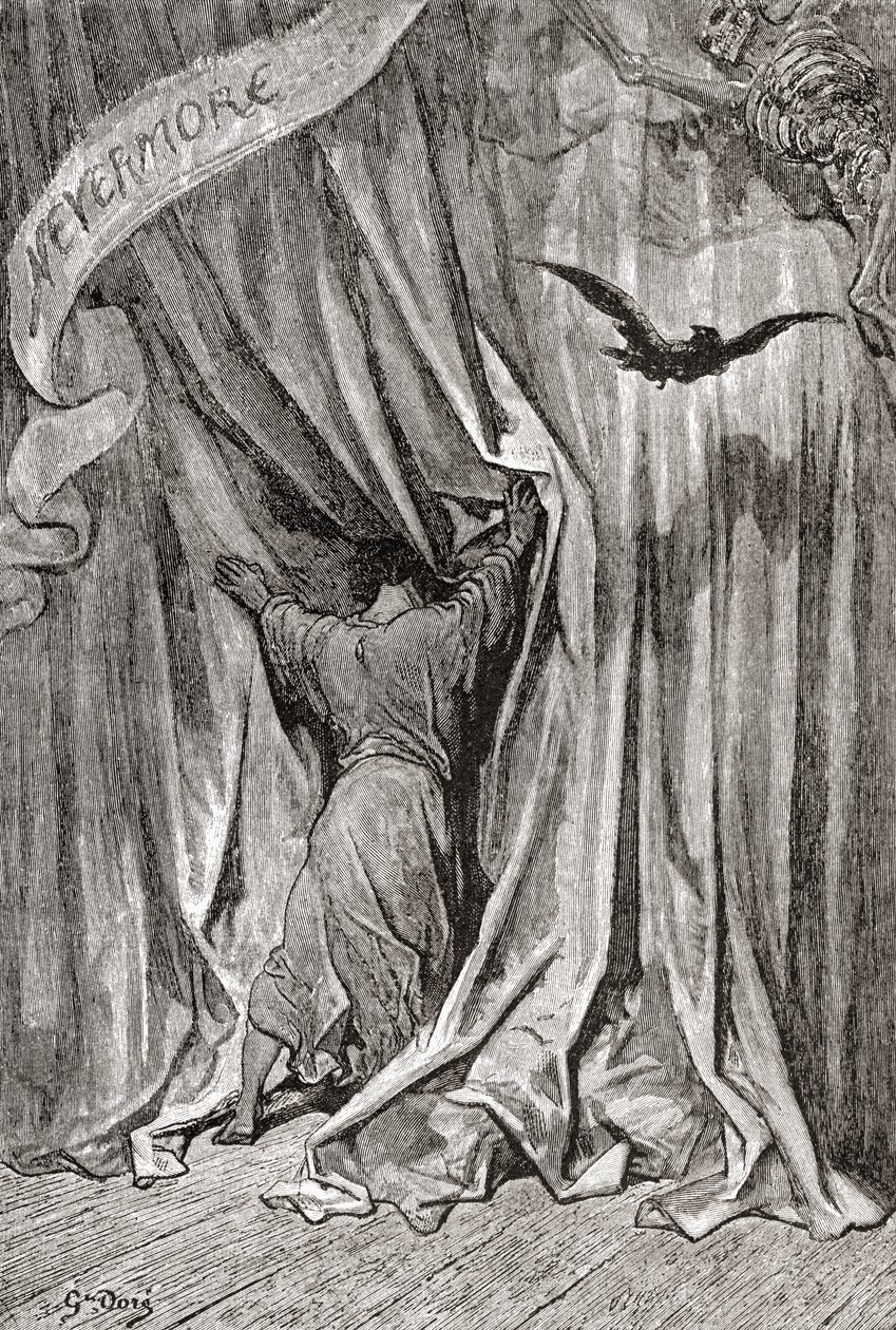 Naar een tekening van Gustave Dore voor Edgar Allan Poe