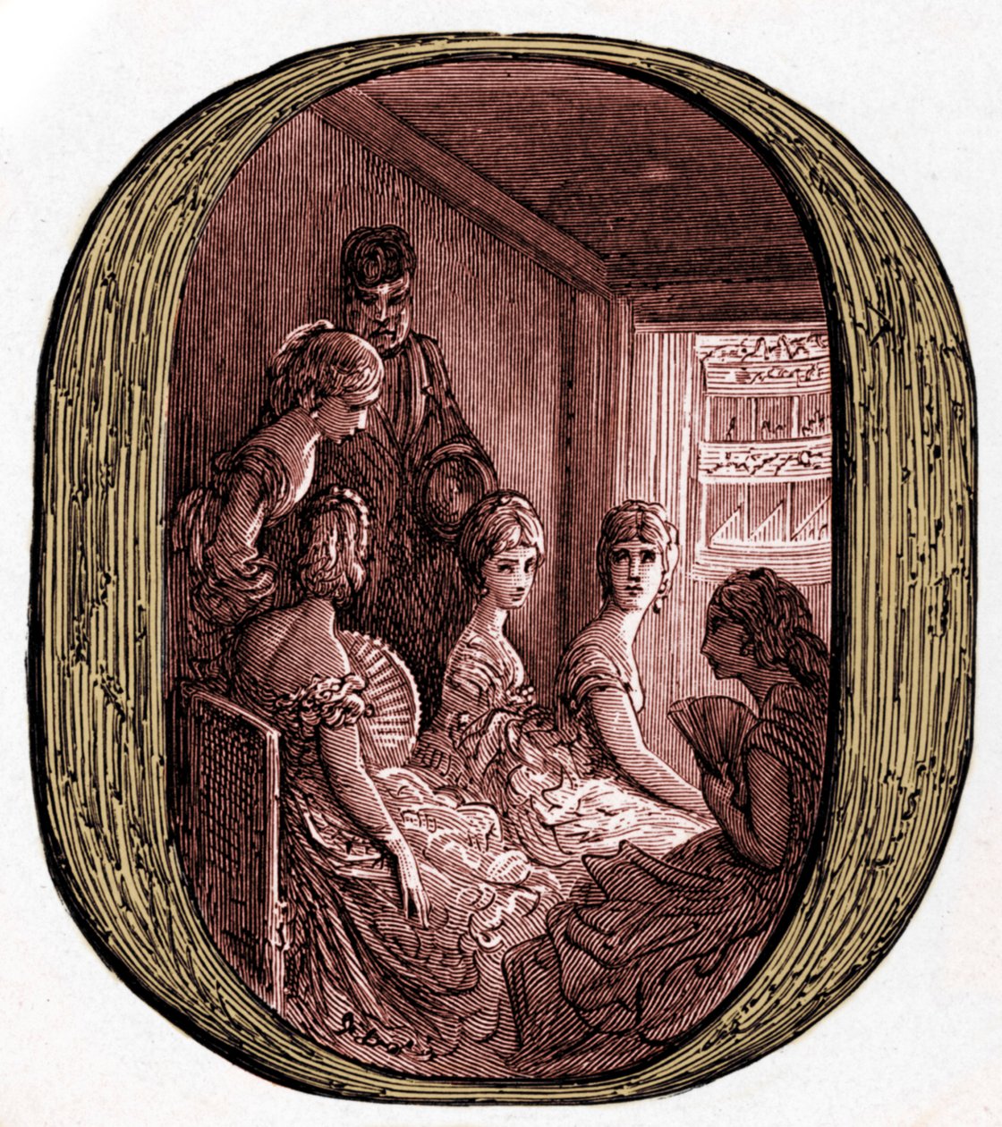 Een operabox in het koninklijk operahuis door Doré door Gustave Dore