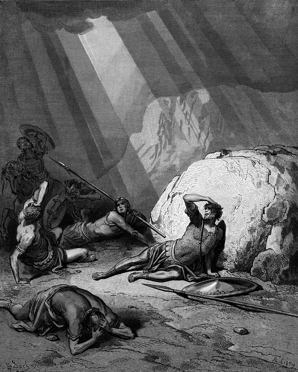Bekering van St. Paulus op de weg naar Damascus door Gustave Dore