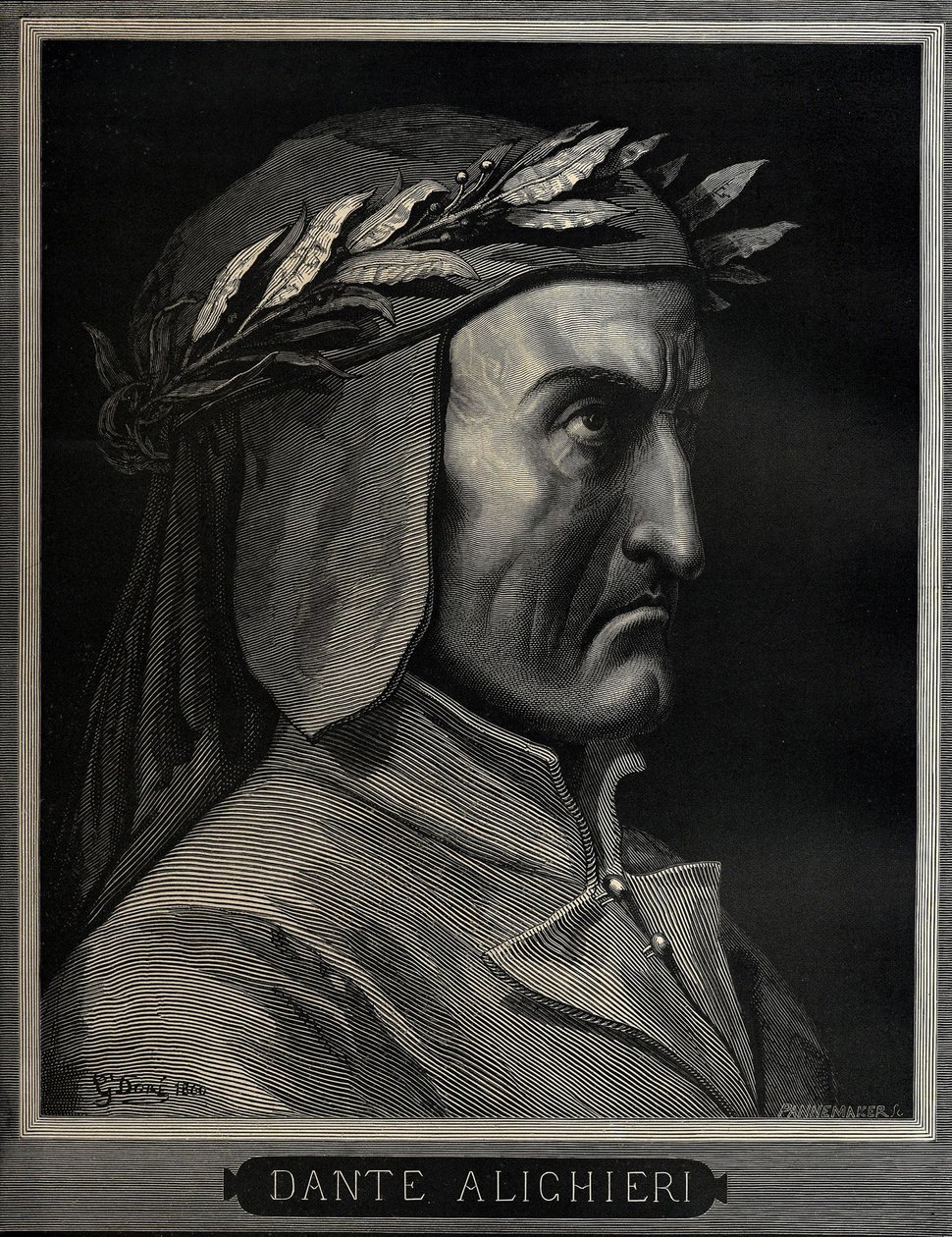Dante Alighieri 1265-1321, 1860 door Gustave Dore