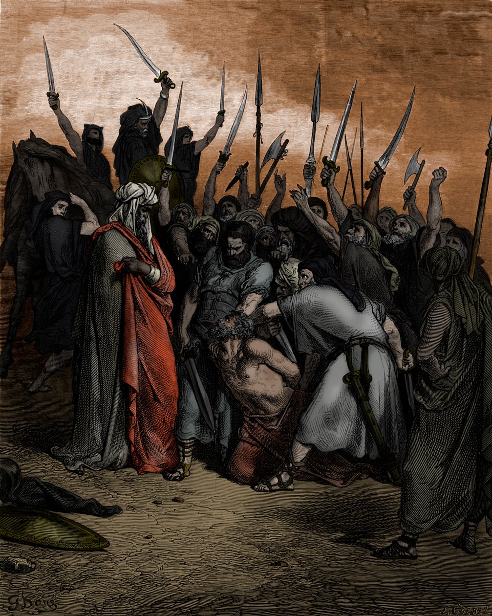 De dood van Agag door Doré - Bijbel door Gustave Dore