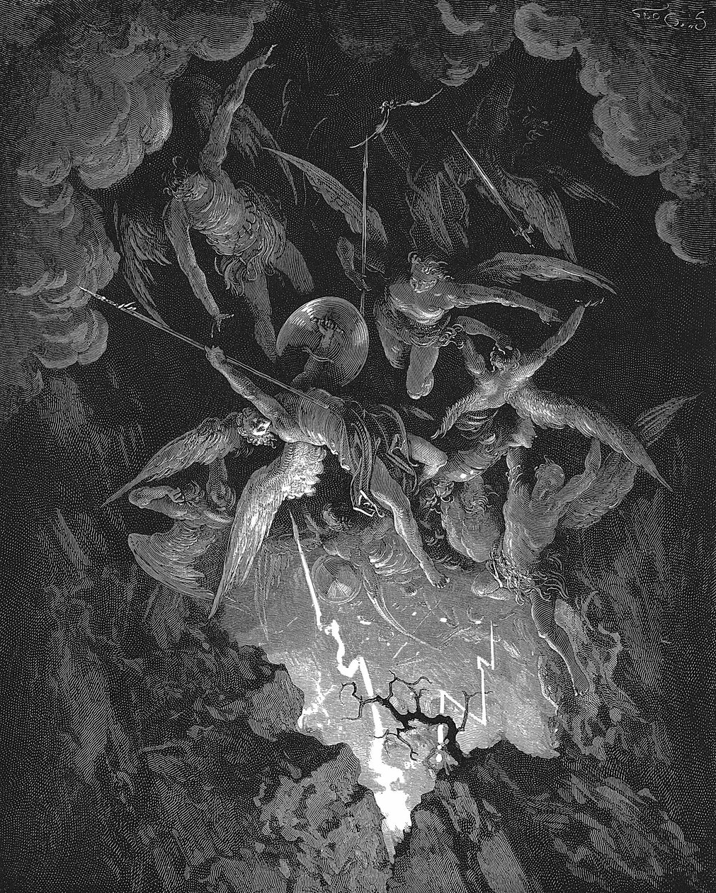 Gustave Dore illustratie voor John Milton