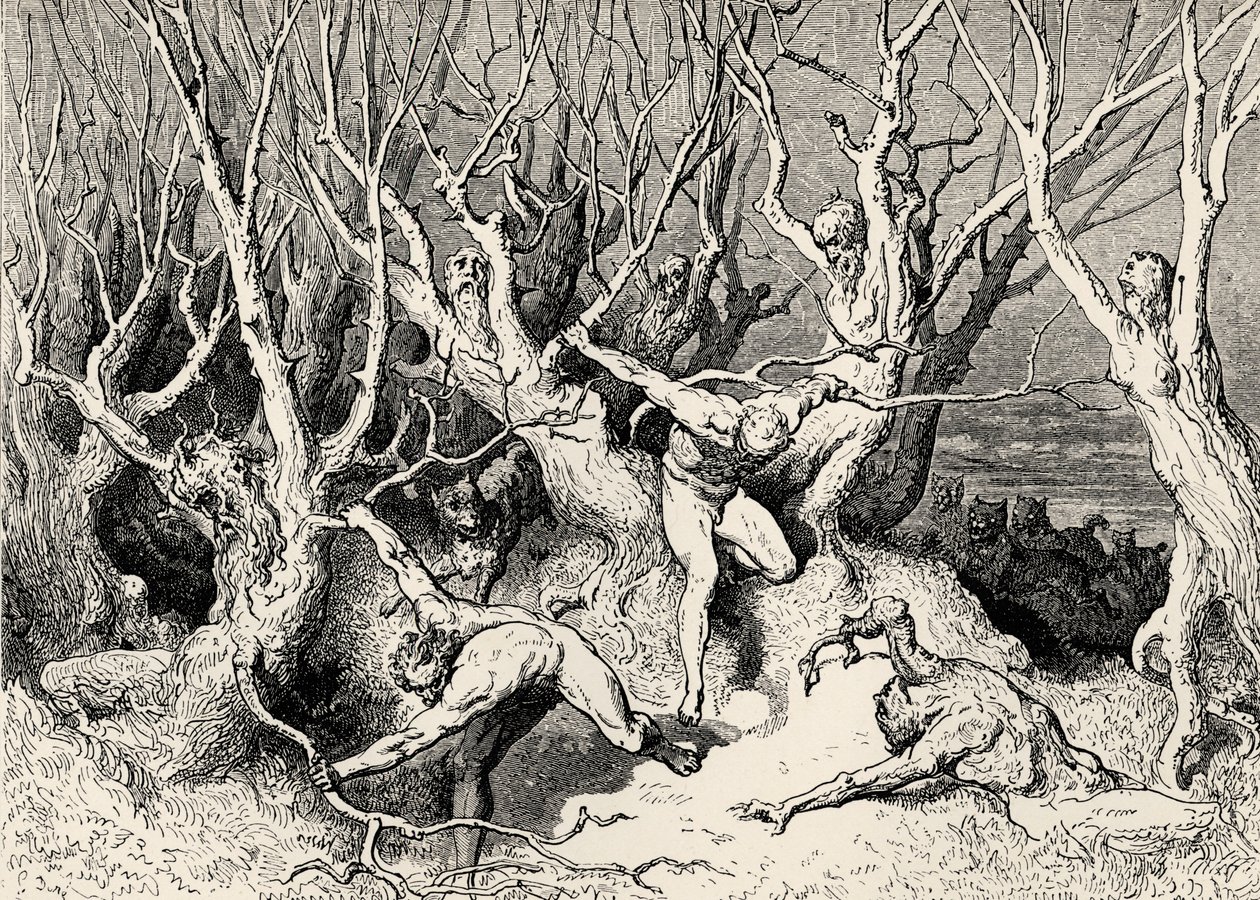 Illustratie voor De Goddelijke Komedie - Hel (La Divina Commedia, L