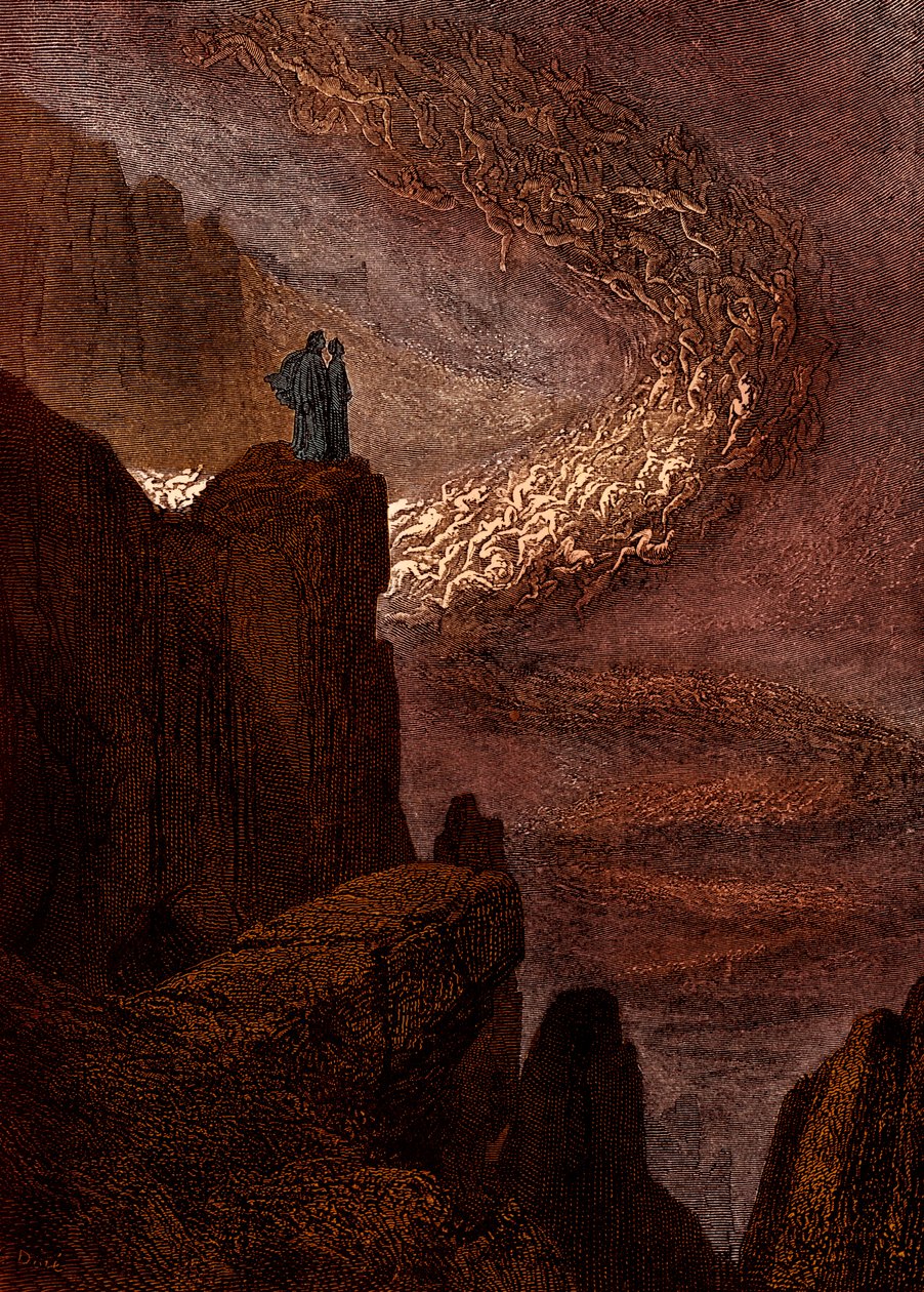 Illustratie voor De Goddelijke Komedie - Hel (La Divina Commedia, L