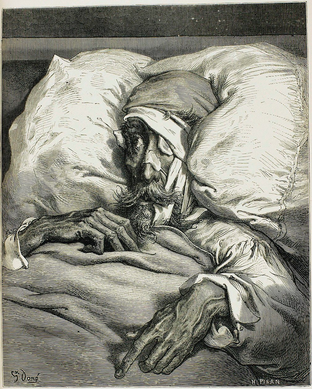 Illustratie uit de roman Don Quichot, door Miguel de Cervantes, 1863 door Gustave Dore