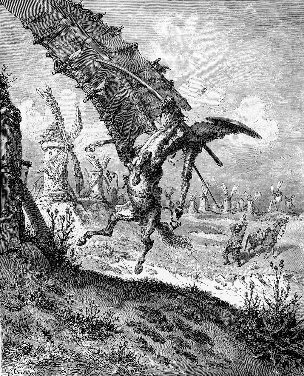 Illustratie bij het boek Don Quichot de la Mancha door M. de Cervantes, 1863 door Gustave Dore