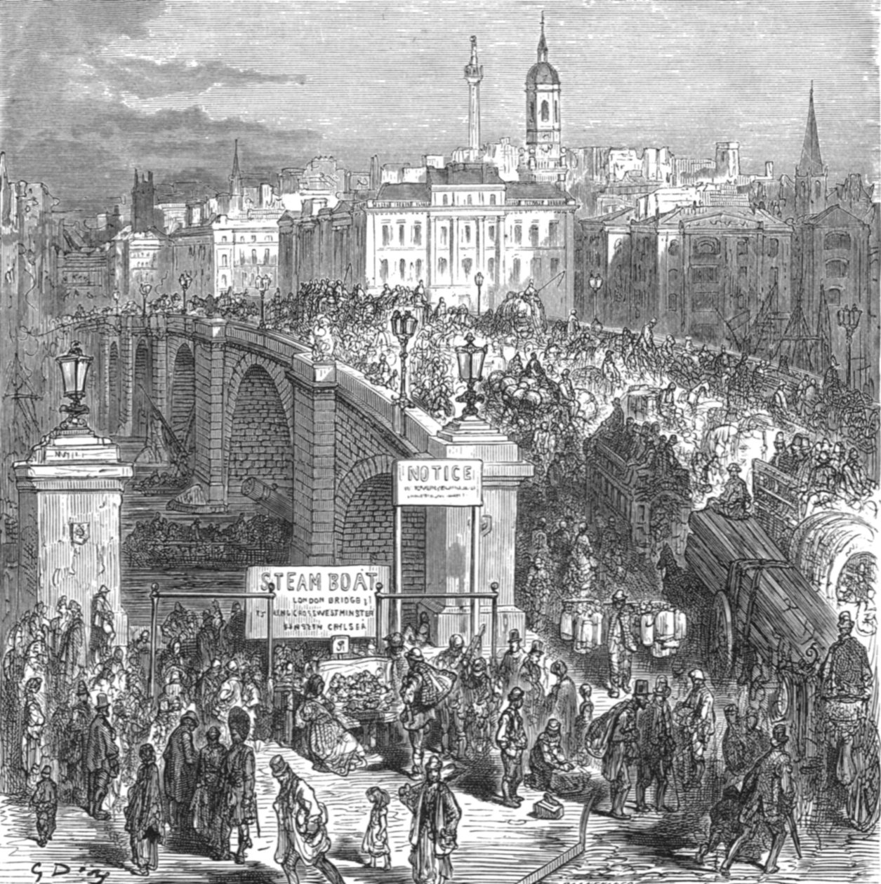 London Bridge door Gustave Dore