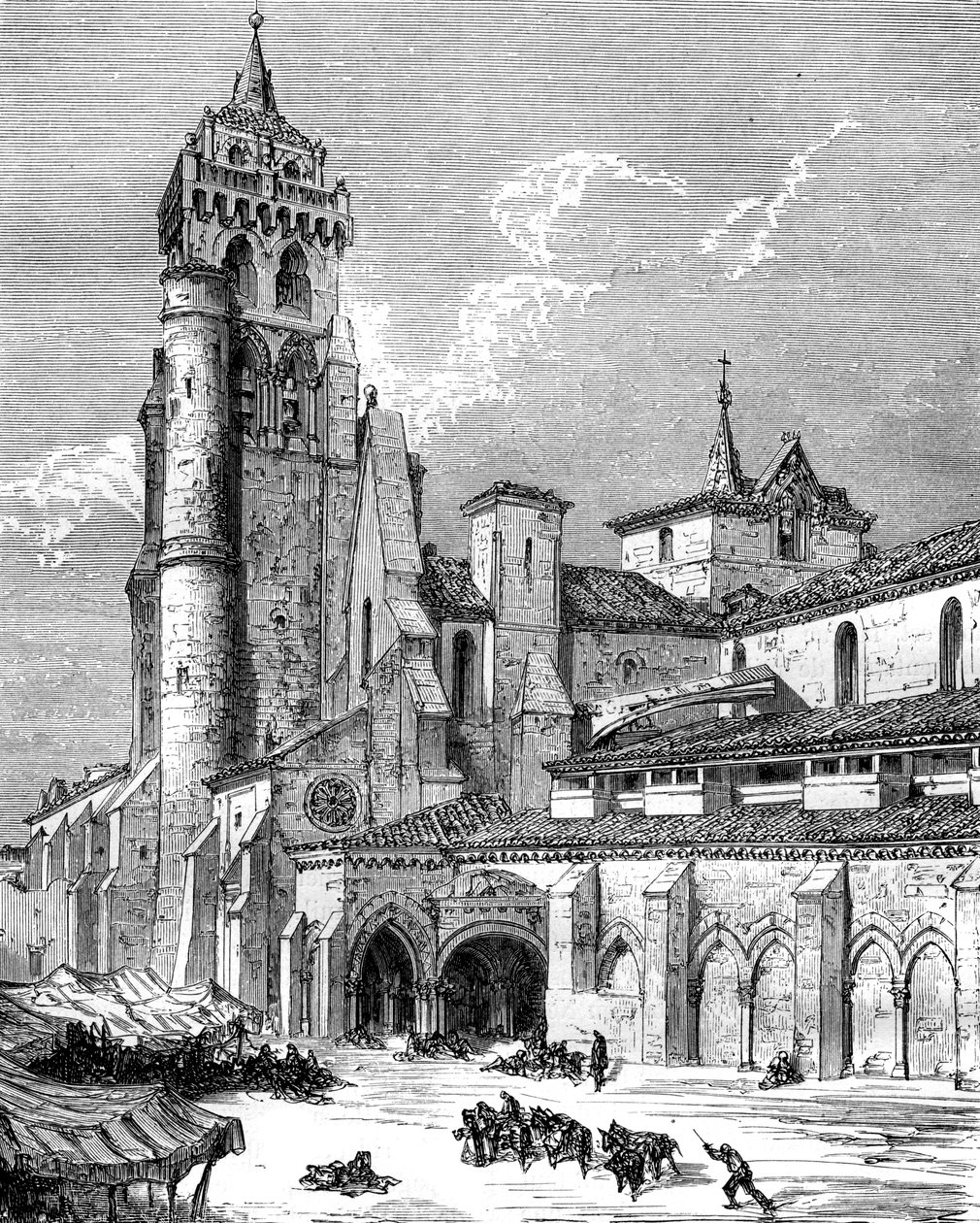 Monasterio de las Huelgas, Burgos, Spanje, 19e eeuw door Gustave Dore