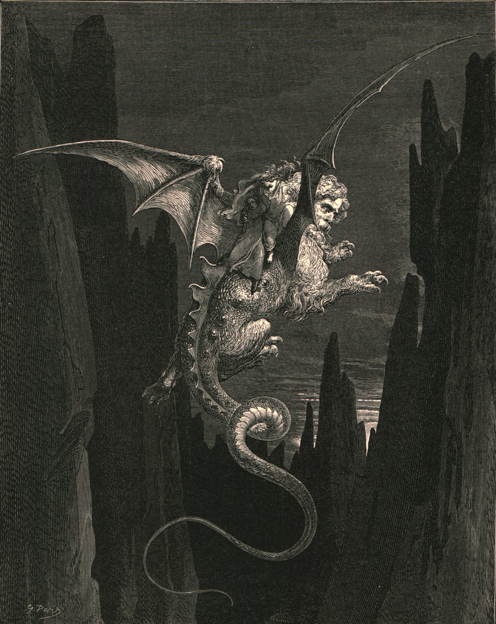 Nieuwe angst die ik bedacht bij de steile duik, ca. 1890 door Gustave Dore