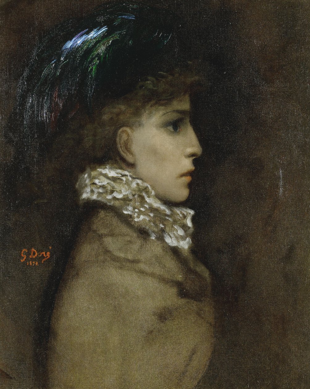 Portret van de actrice Sarah Bernhardt 1844-1923, 1870 door Gustave Dore
