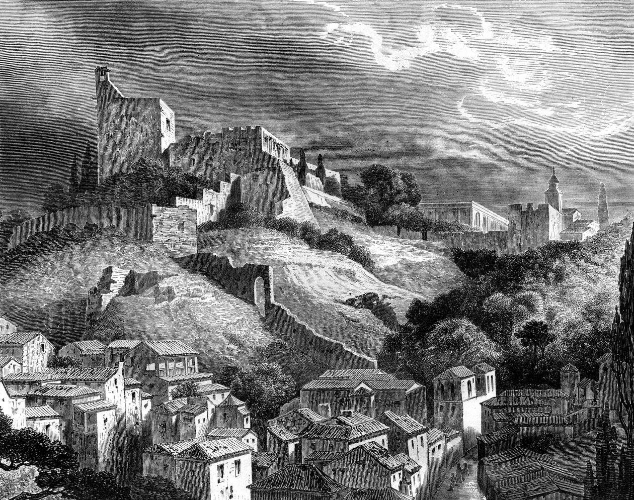 Het Alhambra, Granada, Zuid-Spanje door Gustave Dore