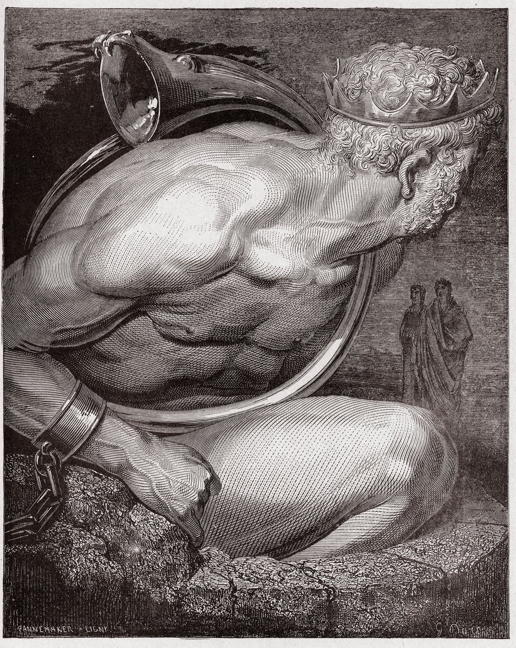 De Goddelijke Komedie, Inferno, Canto 31: Nimrod van de reuzen - door Dante Alighieri (1265-1321) - Illustratie door Gustave Doré (1832-1883) door Gustave Dore