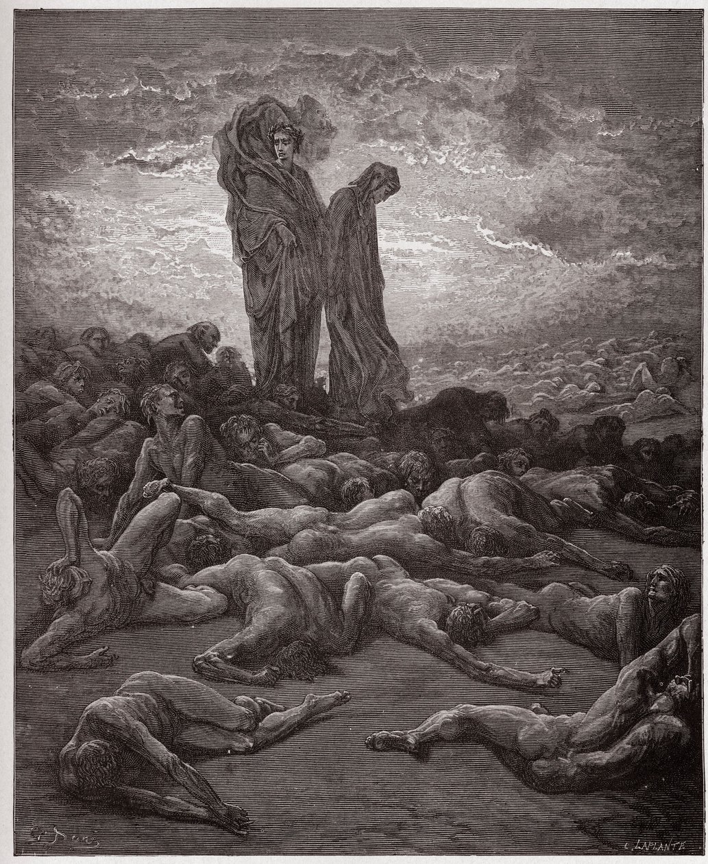 De Goddelijke Komedie (La Divina Commedia), Purgatorio, Canto 20: De zielen van de gierigen - door Dante Alighieri (1265-1321) - Illustratie door Gustave Doré (1832-1883) door Gustave Dore